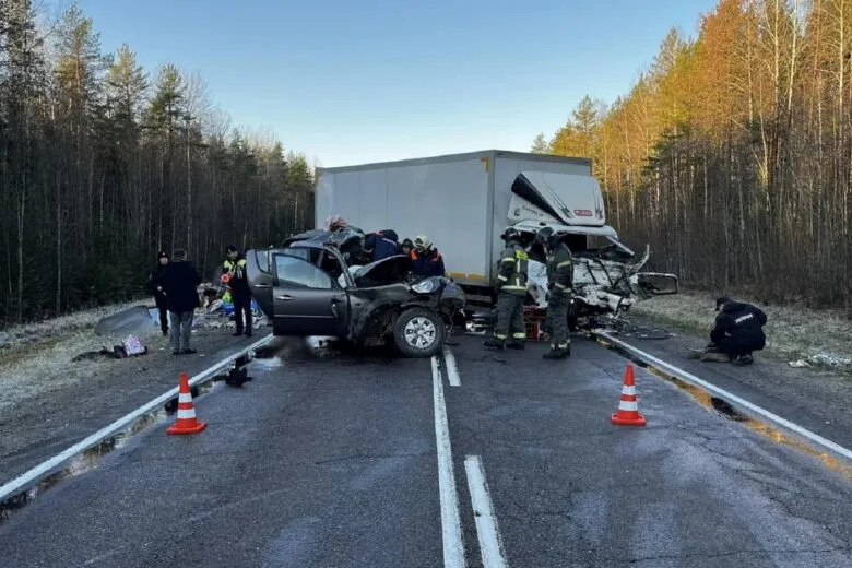 Под Великим Устюгом в лобовом ДТП погиб водитель пикапа